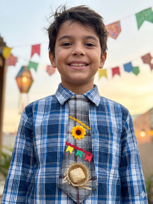 Gravata Junina Chico Preto - Elegância nos Momentos Especiais | Bebeloo Kids