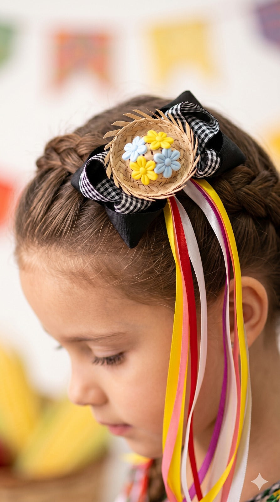 Laço Bico de Pato Detalhes do Sertão Preto - Toque Delicado para Completar o Visual | Bebeloo Kids