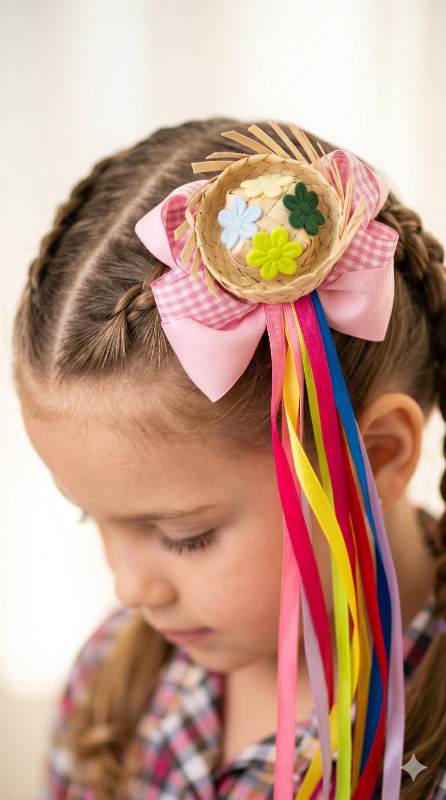 Laço Bico de Pato Detalhes do Sertão Rosa - Toque Delicado para Completar o Visual | Bebeloo Kids