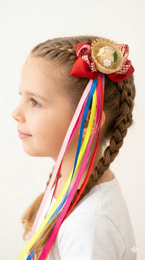 Laço Bico de Pato Detalhes do Sertão Vermelho - Toque Delicado para Completar o Visual | Bebeloo Kids