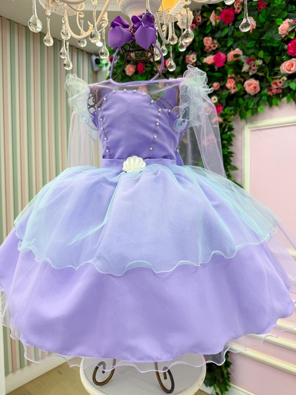 Vestido Mini Miss Temático Sereia - Fundo Do Mar - Diversão e Encanto para Brincar | Bebeloo Kids