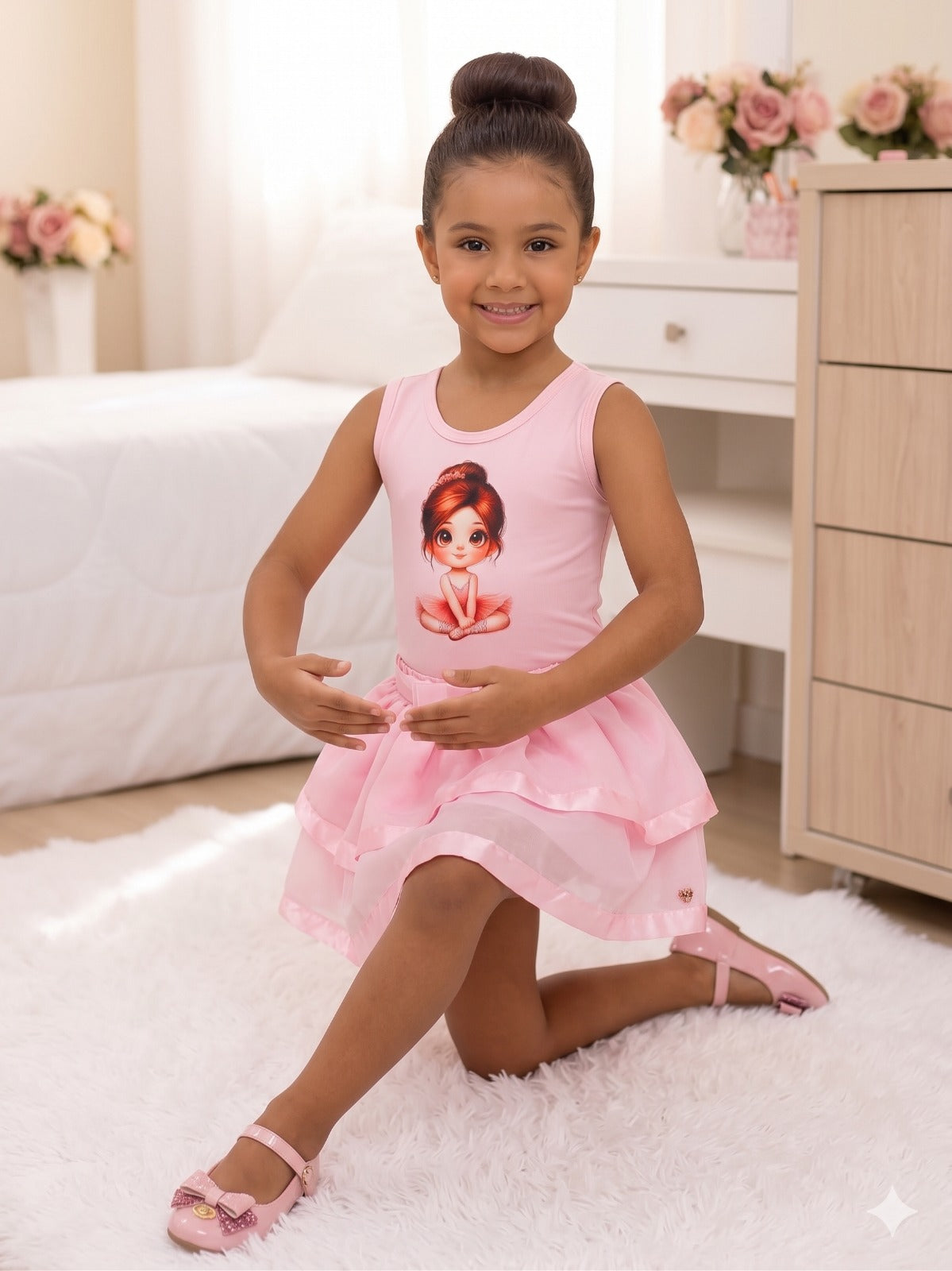 Conjunto Blogueirinha Bailarina Rosa - Diversão e Encanto para Brincar | Bebeloo Kids