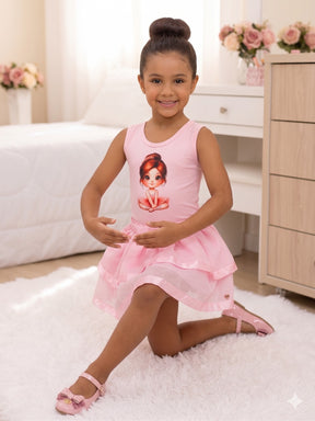 Conjunto Blogueirinha Bailarina Rosa - Diversão e Encanto para Brincar | Bebeloo Kids