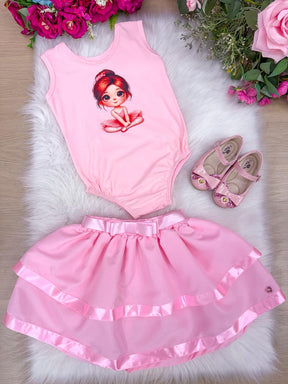 Conjunto Blogueirinha Bailarina Rosa | Bebeloo Kids
