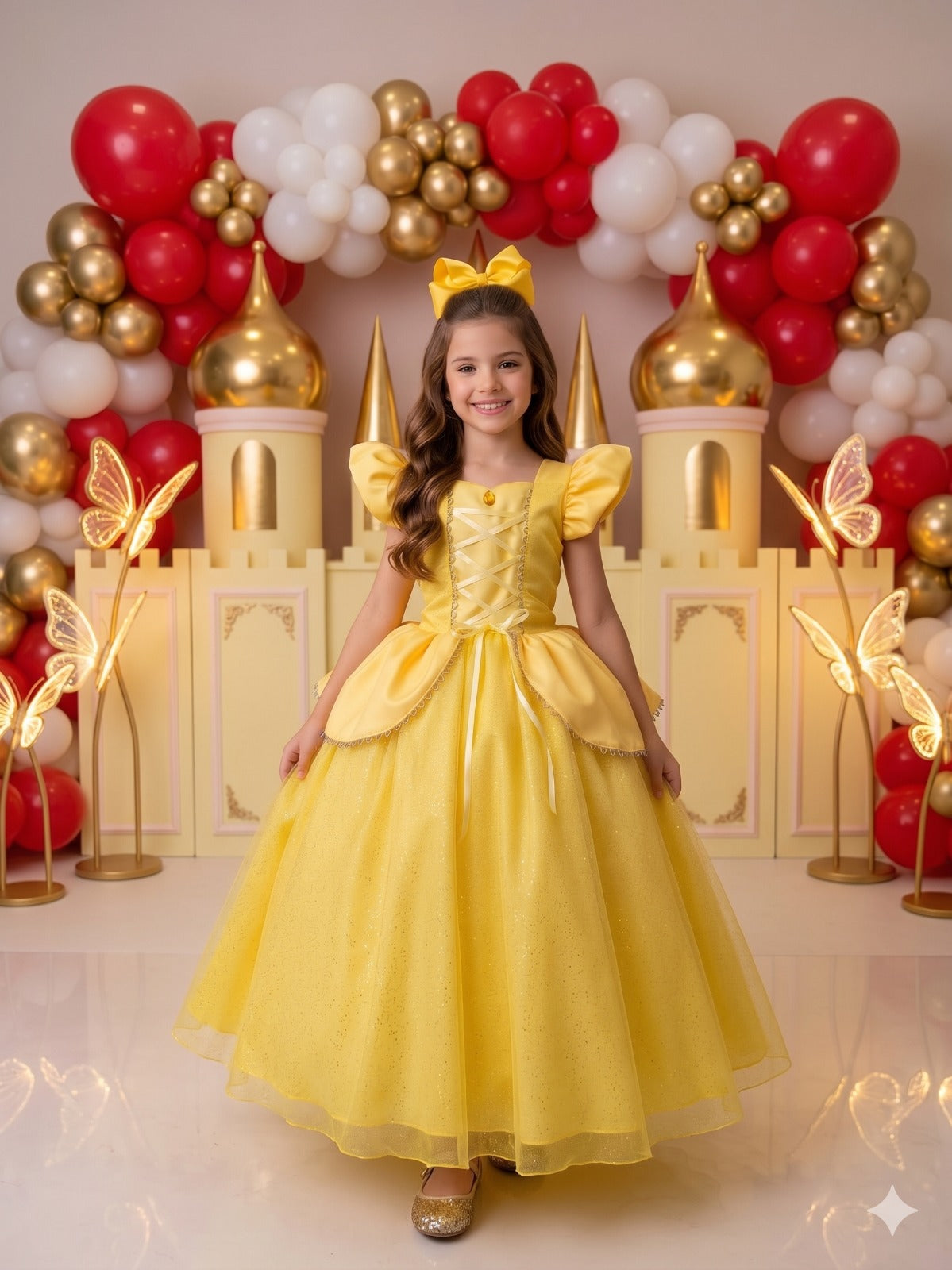 Fantasia/ Vestido Mini Miss Longo A Bela E A Fera | Bebeloo Kids