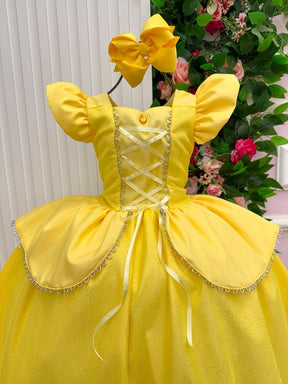Fantasia/ Vestido Mini Miss Longo A Bela E A Fera - Diversão e Encanto para Brincar | Bebeloo Kids