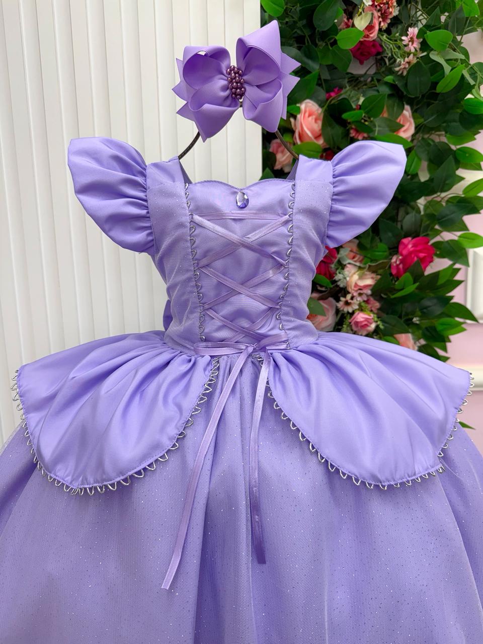Fantasia/ Vestido Mini Miss Longo Rapunzel - Diversão e Encanto para Brincar | Bebeloo Kids