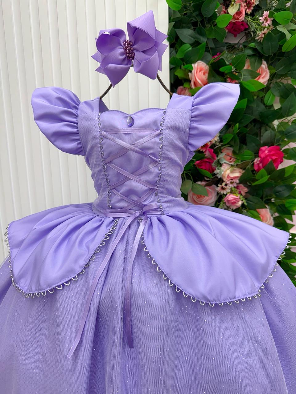 Fantasia/ Vestido Mini Miss Longo Rapunzel - Diversão e Encanto para Brincar | Bebeloo Kids
