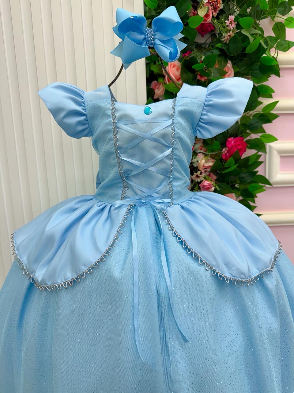 Fantasia/ Vestido Mini Miss Longo Cinderela - Diversão e Encanto para Brincar | Bebeloo Kids