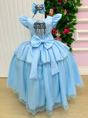 Fantasia/ Vestido Mini Miss Longo Cinderela - Diversão e Encanto para Brincar | Bebeloo Kids