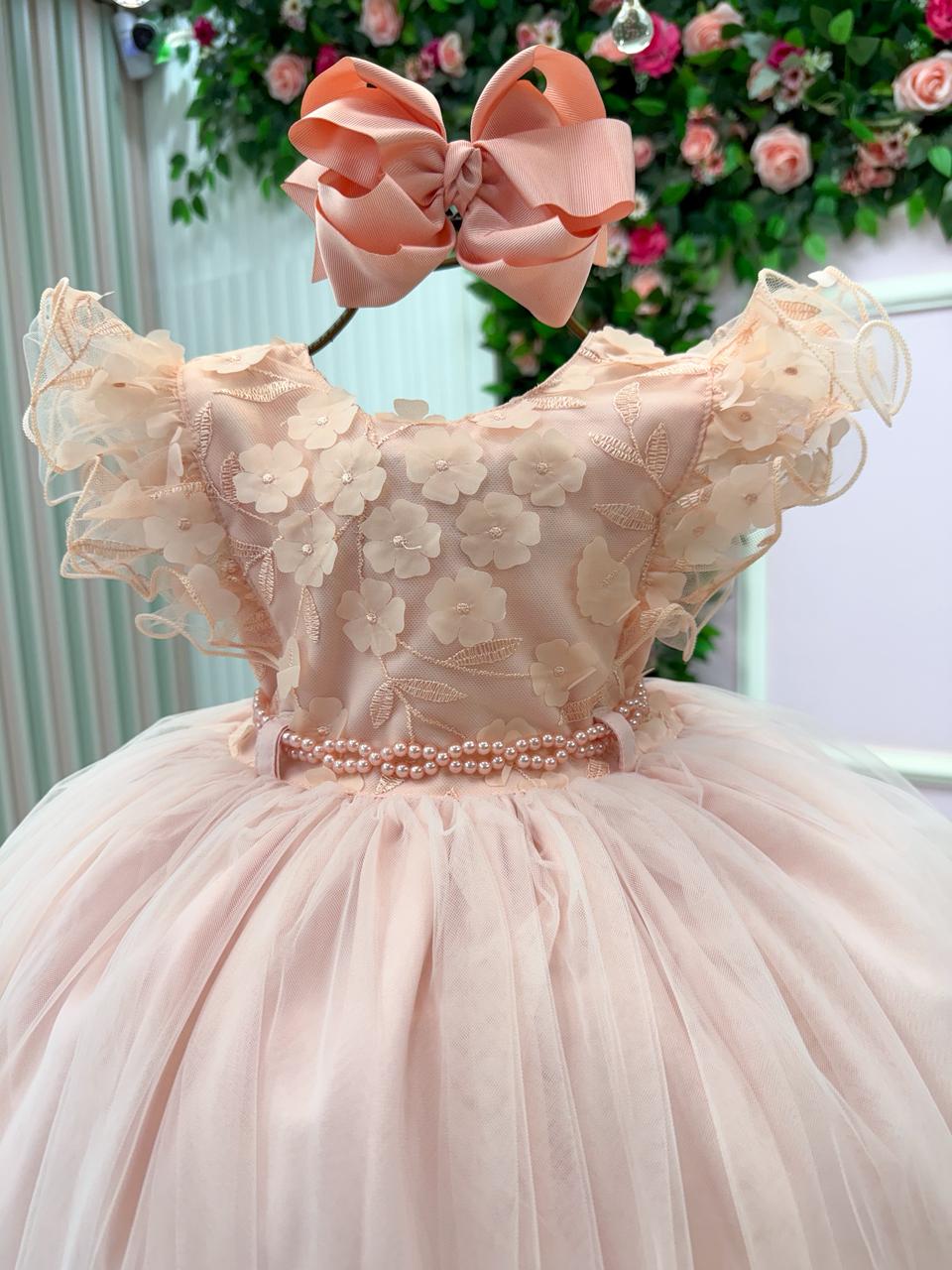 Vestido Menina Bonita Angelie Pessego - Leveza e Elegância para Meninas | Bebeloo Kids