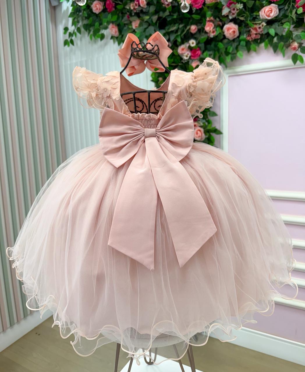 Vestido Menina Bonita Angelie Pessego - Leveza e Elegância para Meninas | Bebeloo Kids