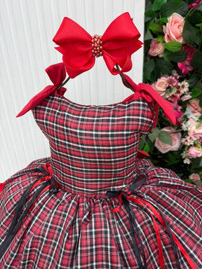 Vestido Marie Junino Luxo Xadrez Maria Eduarda - Leveza e Elegância para Meninas | Bebeloo Kids