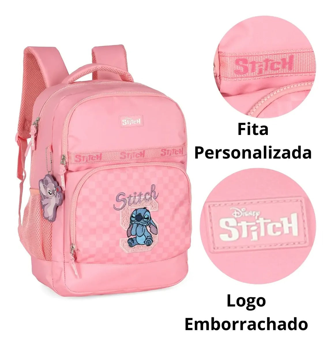 Mochila De Costa Stitch Rosa - Diversão e Encanto para Brincar | Bebeloo Kids