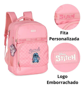 Mochila De Costa Stitch Rosa - Diversão e Encanto para Brincar | Bebeloo Kids