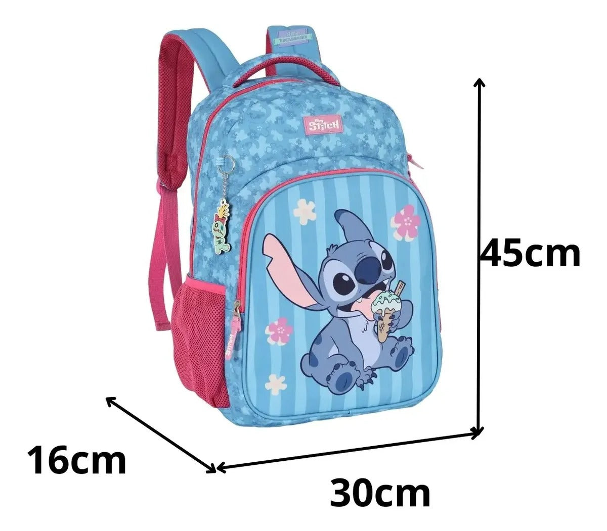 Mochila De Costa Stitch Azul Sorvete - Diversão e Encanto para Brincar | Bebeloo Kids