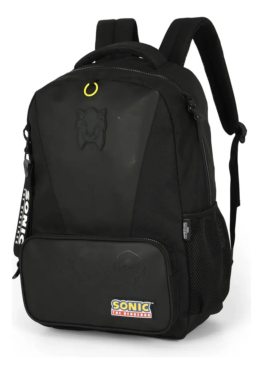 Mochila De Costa Sonic Preto | Bebeloo Kids