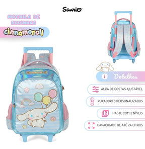 Mochila De Rodinhas Cinnamoroll - Delicadeza para Completar o Look | Bebeloo Kids