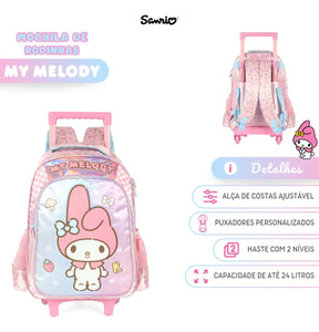 Mochila De Rodinhas My Melody - Delicadeza para Completar o Look | Bebeloo Kids