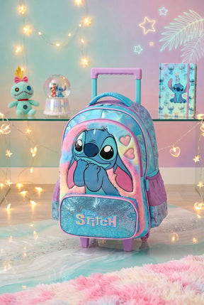 Mochila De Rodinhas Stitch Azul - Delicadeza para Completar o Look | Bebeloo Kids