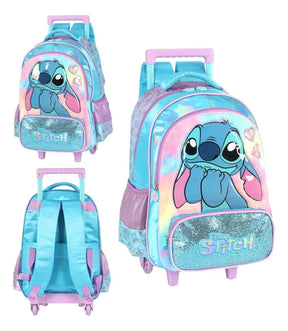 Mochila De Rodinhas Stitch Azul - Delicadeza para Completar o Look | Bebeloo Kids