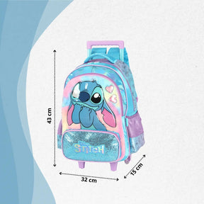 Mochila De Rodinhas Stitch Azul - Delicadeza para Completar o Look | Bebeloo Kids