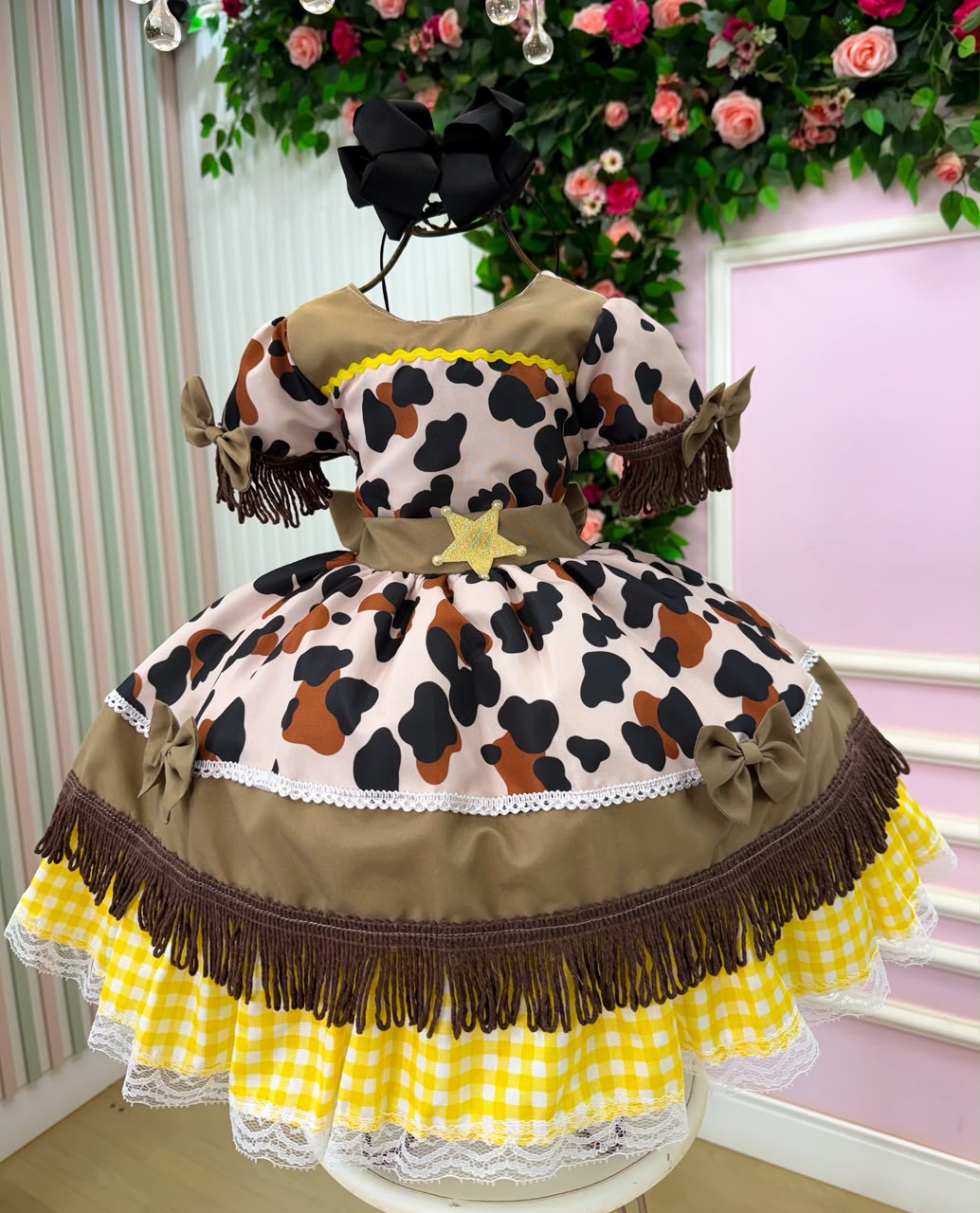 Vestido Infantil Doce Mimosa Fazendinha Country Leveza e Elegância para Meninas | Bebeloo