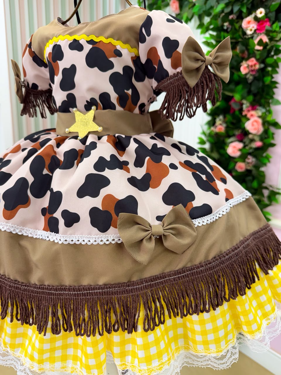 Vestido Infantil Doce Mimosa Fazendinha Country Leveza e Elegância para Meninas | Bebeloo