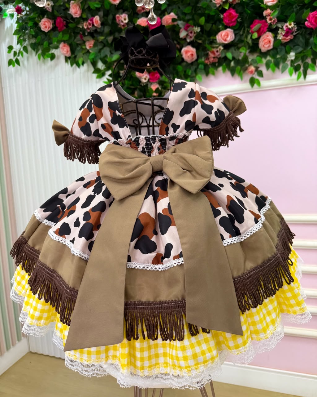 Vestido Infantil Doce Mimosa Fazendinha Country Leveza e Elegância para Meninas | Bebeloo