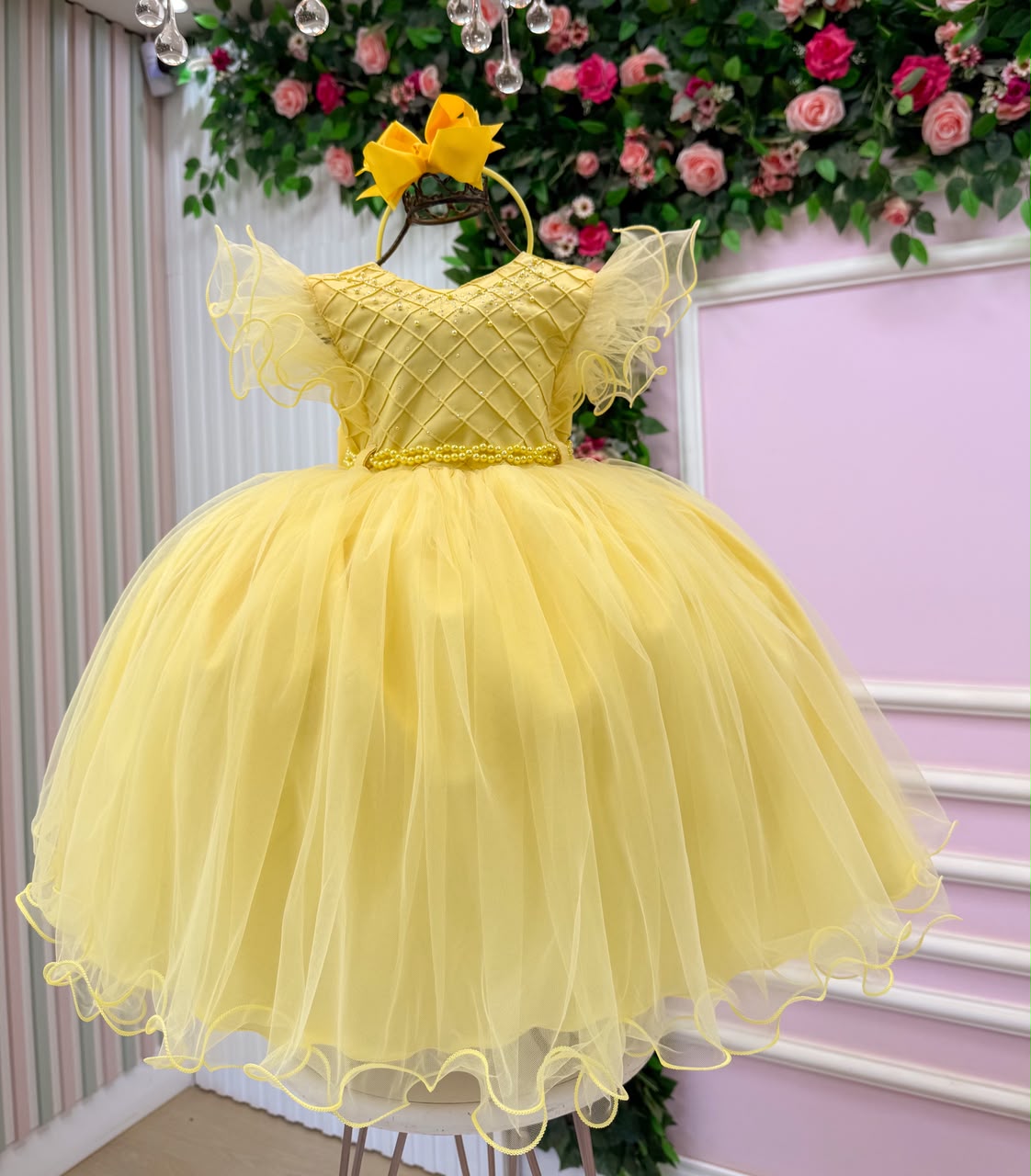 Vestido Menina Bonita Denise Amarelo