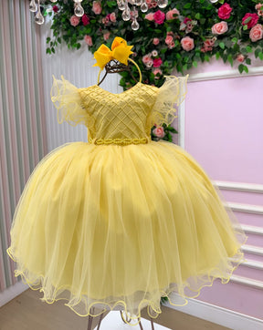 Vestido Menina Bonita Denise Amarelo