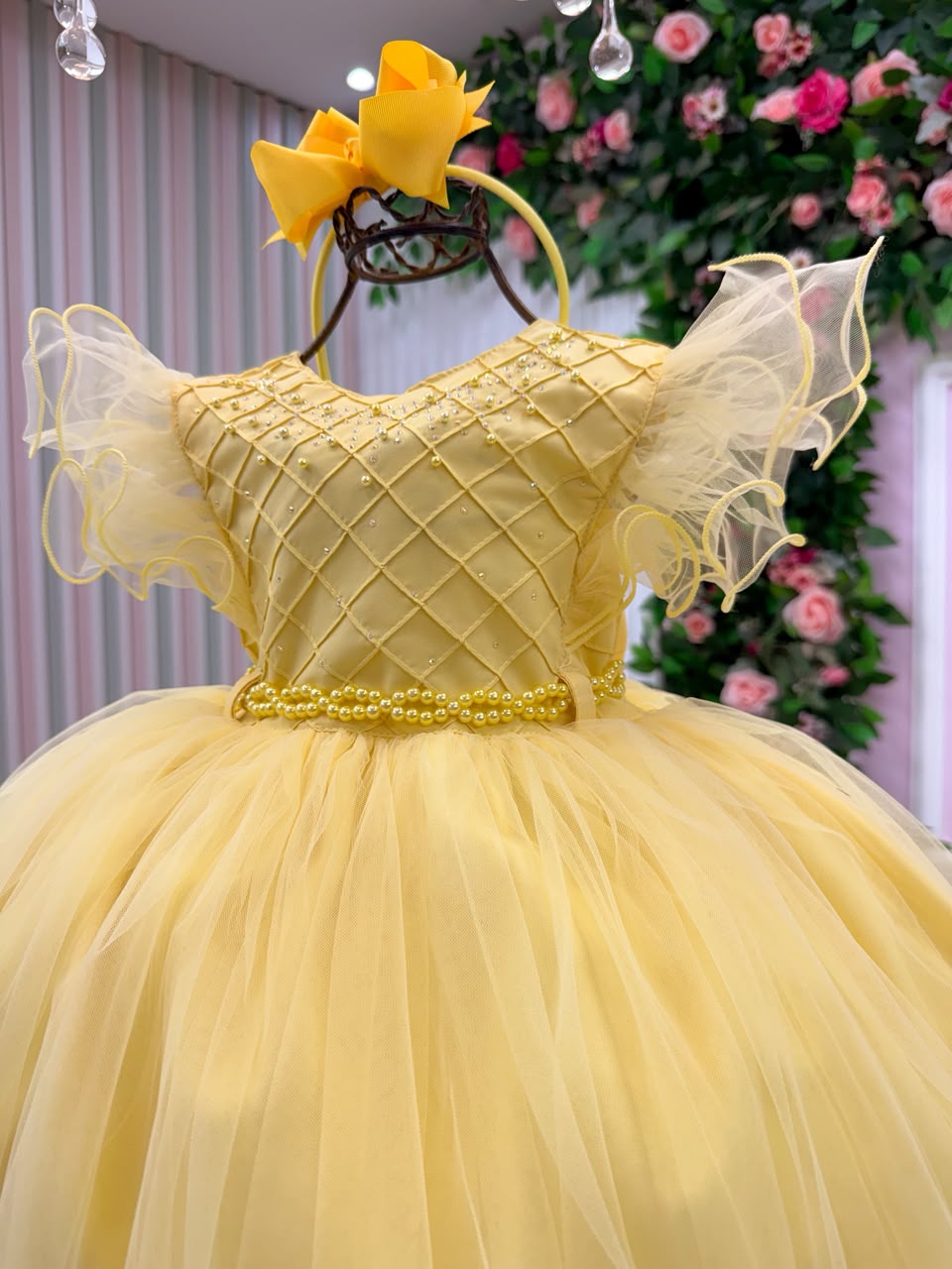 Vestido Menina Bonita Denise Amarelo