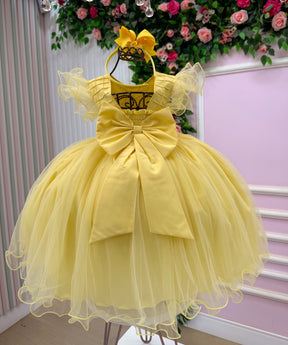 Vestido Menina Bonita Denise Amarelo