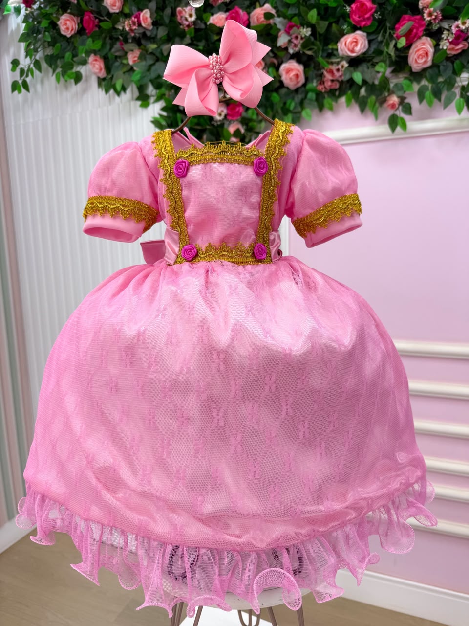 Fantasia Princesa Belli Doce Realeza Princesa Rosa (FPBDRPR)