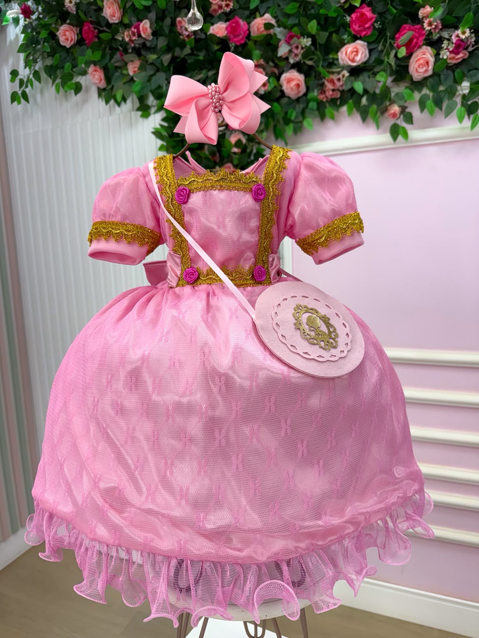 Fantasia Princesa Belli Doce Realeza Princesa Rosa (FPBDRPR)