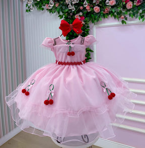 Vestido Mini Miss Cerejinha - Cereja Rosa Bebe (VESTMNMCRJRSBB)