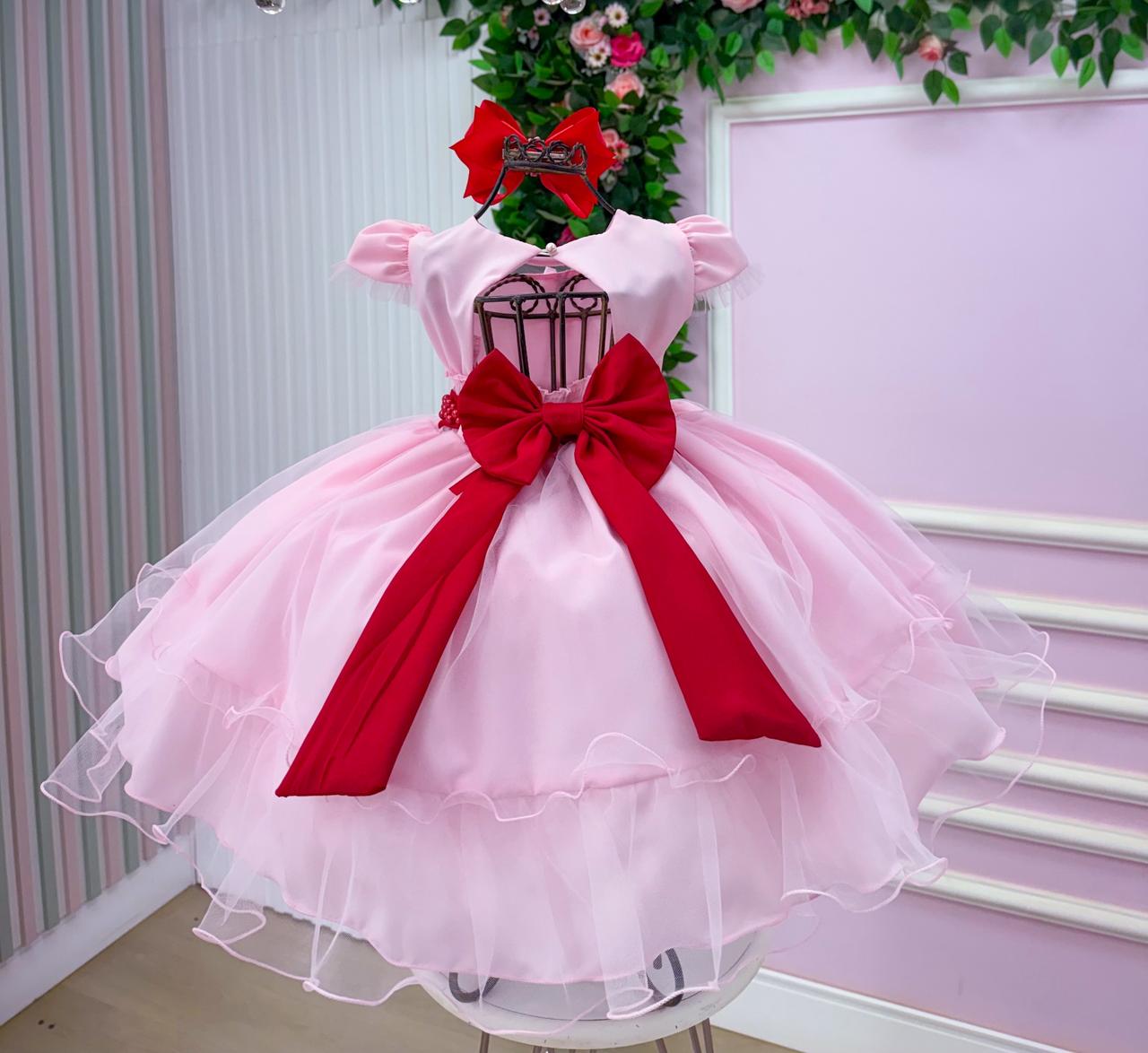 Vestido Mini Miss Cerejinha - Cereja Rosa Bebe (VESTMNMCRJRSBB)