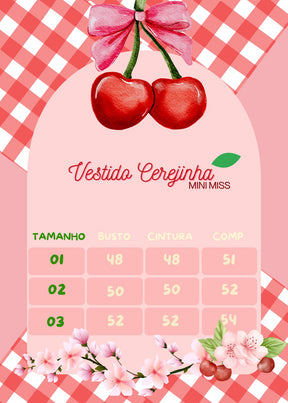 Vestido Mini Miss Cerejinha - Cereja Rosa Bebe (VESTMNMCRJRSBB)