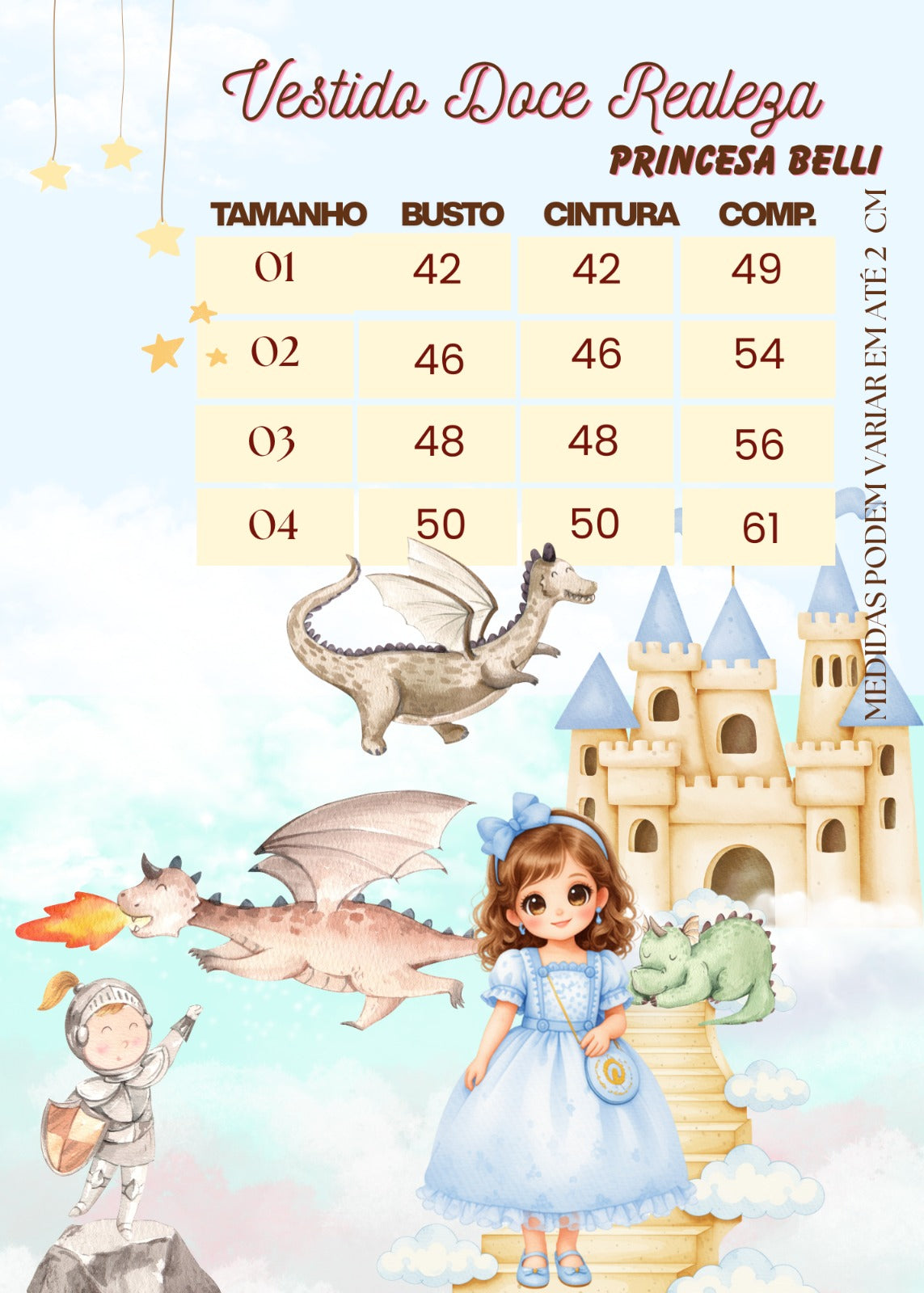 Fantasia Princesa Belli Doce Realeza Princesa Rosa (FPBDRPR)