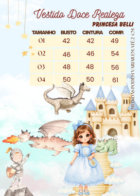Fantasia Princesa Belli Doce Realeza Princesa Amarelo (FTPBDRPAM)