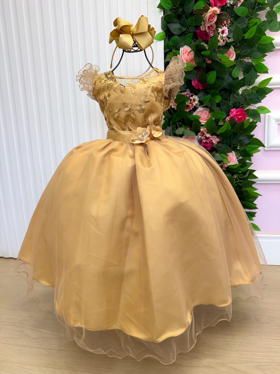 Vestido Mini Miss Longo Suzy Dourado (VESTMNSZDOU)