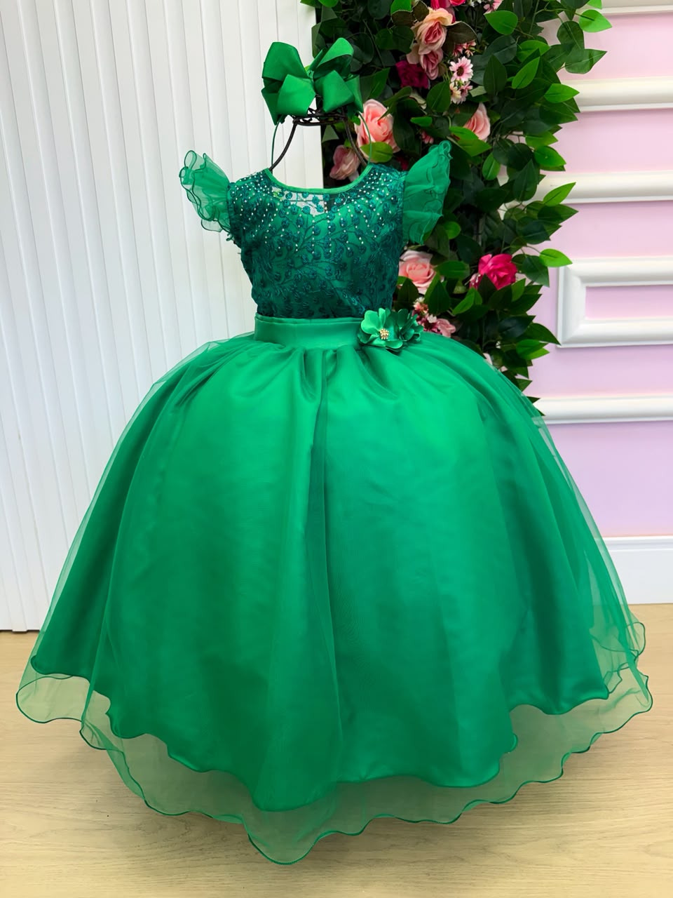 Vestido Mini Miss Longo Suzy Verde Bandeira (VESTMNLGSVDBND)