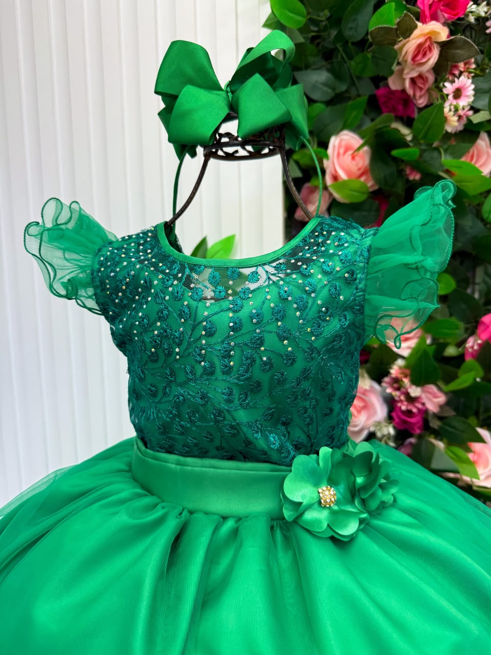 Vestido Mini Miss Longo Suzy Verde Bandeira (VESTMNLGSVDBND)