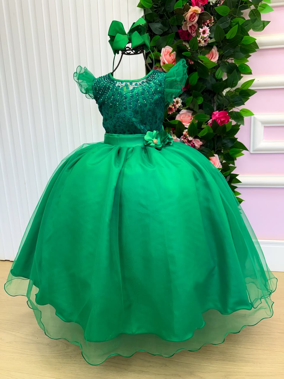 Vestido Mini Miss Longo Suzy Verde Bandeira (VESTMNLGSVDBND)