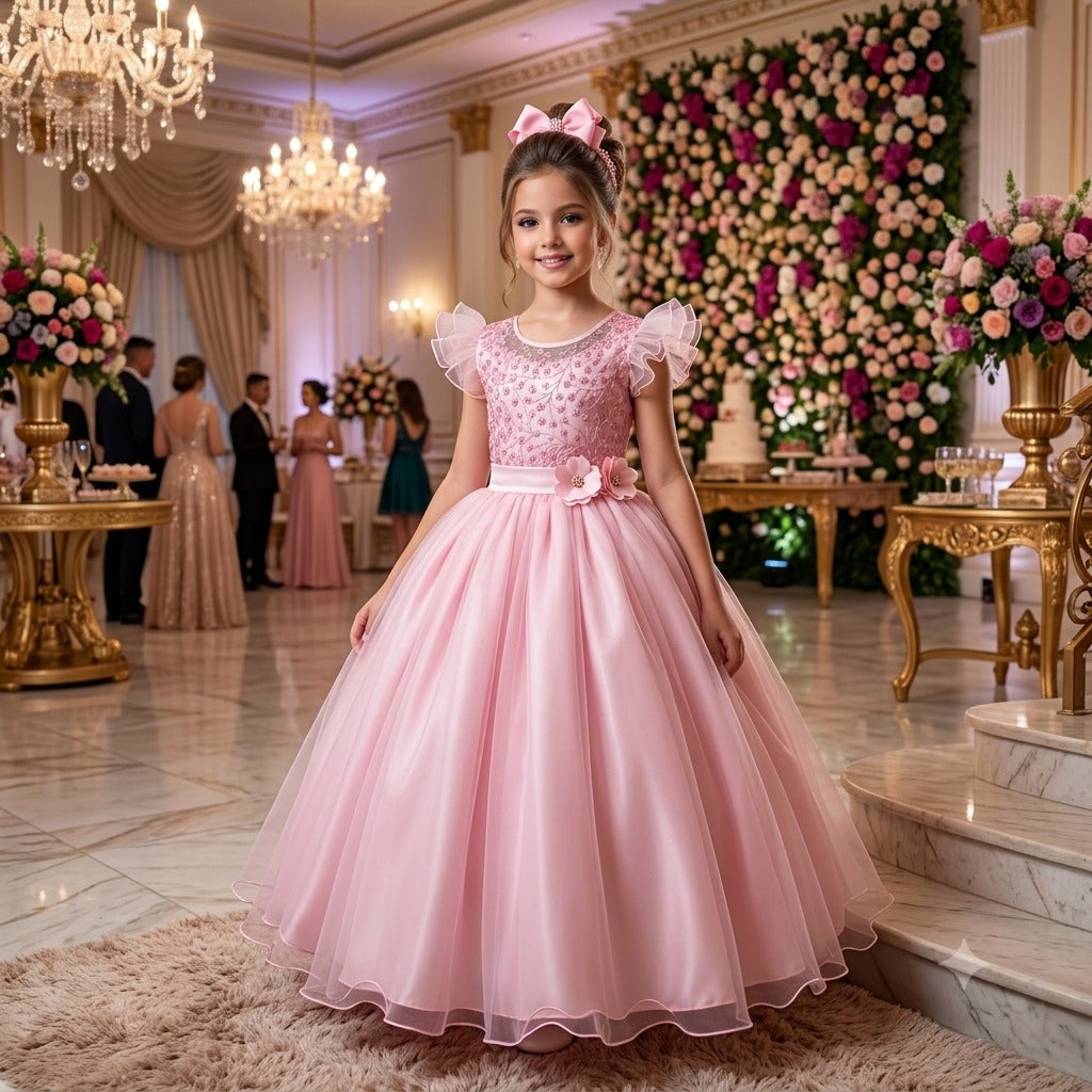 Vestido Mini Miss Longo Suzy Rosa Bebe (VESTMNMLSRSBB)