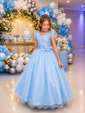 Vestido Mini Miss Longo Suzy Azul Bebe (VESTMNMSSLNGSZAZBB)