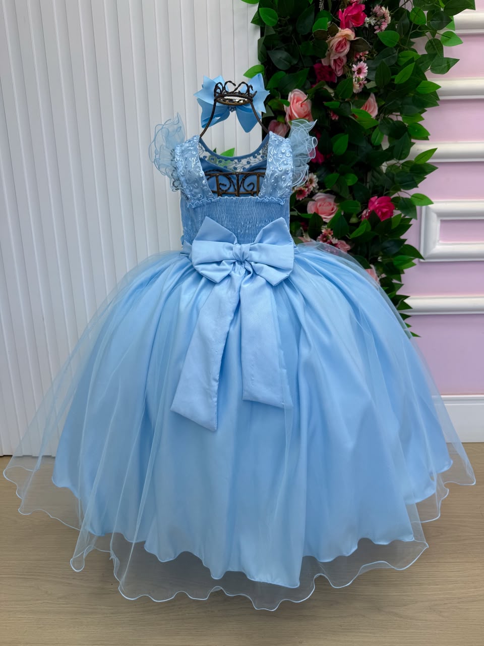 Vestido Mini Miss Longo Suzy Azul Bebe (VESTMNMSSLNGSZAZBB)
