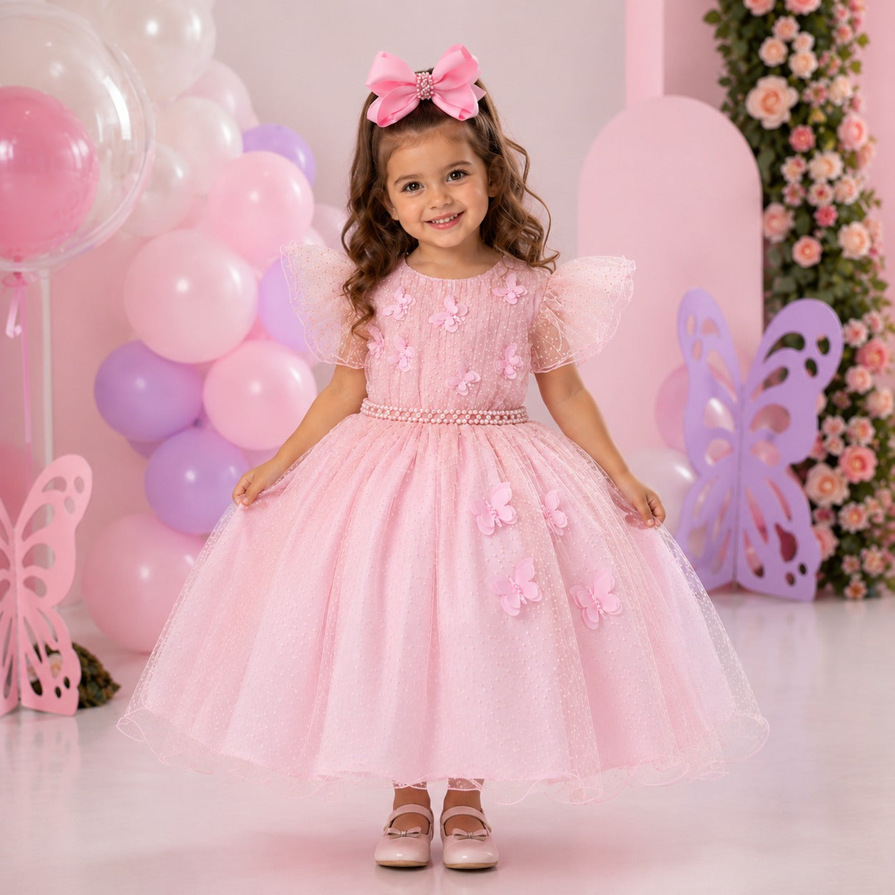 Vestido Menina Bonita Maju Rosa (VESTMNBNTMJRS)