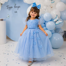 Vestido Menina Bonita Maju Azul Bebe (VESTMNNBTMJAZLBB)