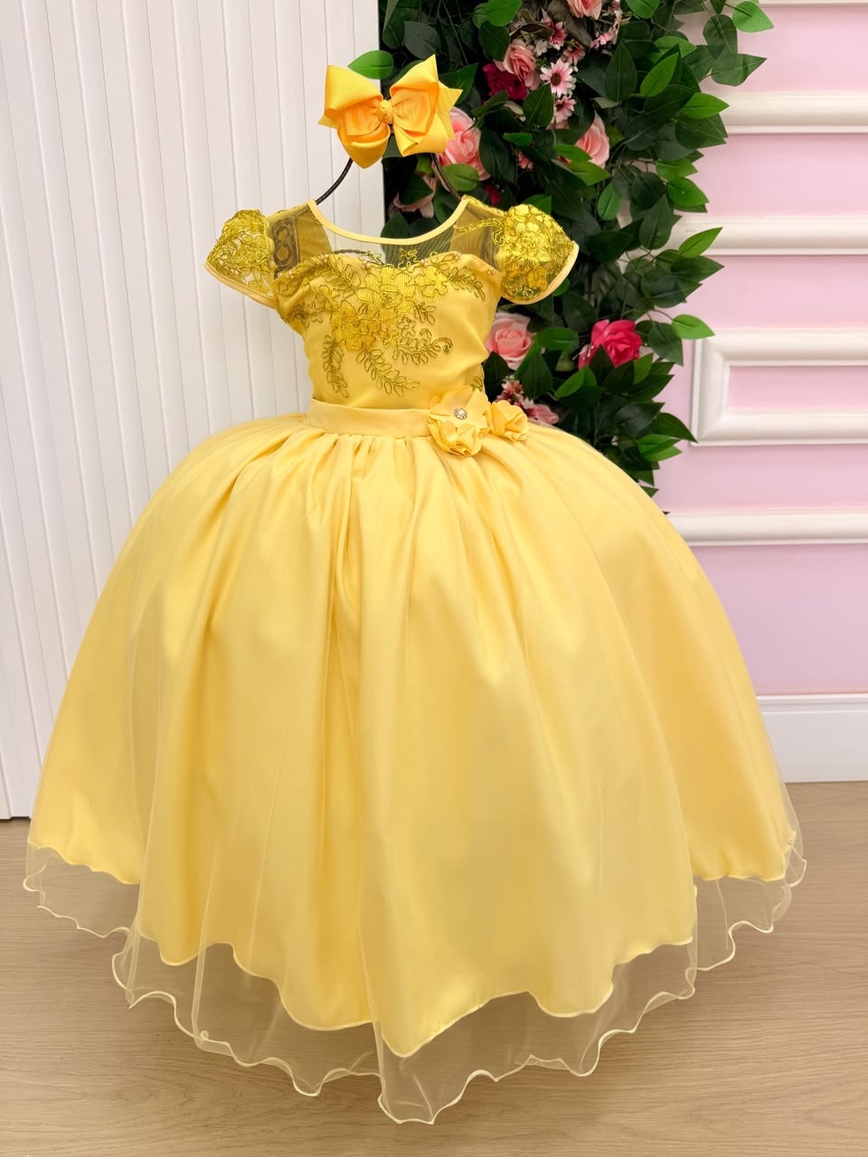 Vestido Mini Miss Longo Carol Amarelo (VESTMNMSLNGCRLAMR)